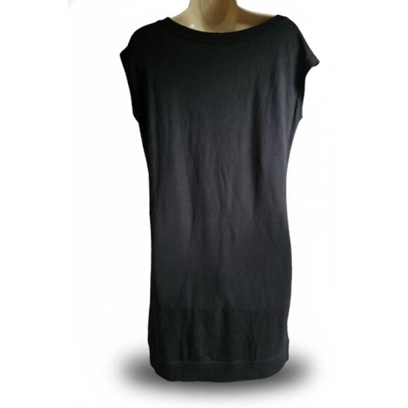 Athleta Black Mini Dress XS Sleeveless Stretch Tunic Athlesisure Activewear Gym - Picture 2 of 7